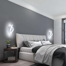 2X Spiral Modern LED Wall Sconce Lighting,28W Cool White Indoor Wall Light Wall Light Fixtures,for Bedroom Bathroom