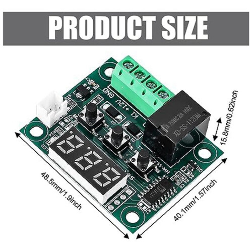 12x W1209  12 V LED Digital Thermostat Temperature Controller,-50-110C Temp Control  Board with Sensor Probe