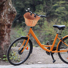 2X Children's Vintage Rattan Bicycle Baskets Bike Scooter Basket Kids Bicycle Front Basket,XS(Wood Color)