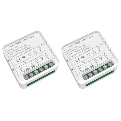 2X Tuya WiFi  Dimmers  Module Supports 2 Way Control LED Lights Dimmable  Work with for Alexa