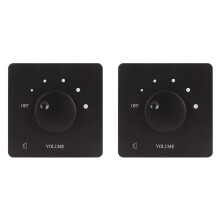 2X 50 Volumeregeling 50W Volumeregeling Professionele Veiligheid 5 Versnellingen Afstemknop Volumeregelaar voor Thuisluidsprekers Zwart