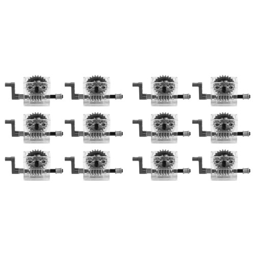 12 Set of Technic Trans-Clear Gearbox Assembly Kits Compatible with  Technic Trans-Clear Wormbox Gear Motor Reducer 1