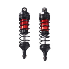 8Pcs Amortisseur Avant et Arrière en Métal pour 144001 144010 124007 124016 124017 124019 Pièces de Mise à Niveau de Voiture RC, Rouge