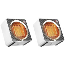 2X Calentador Eléctrico Portátil de 500 W, Calentador de Cerámica PTC, Calentador Pequeño para el Hogar, Soplador de Aire Caliente Inteligente,