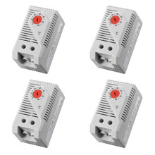 4X Thermostat Mécanique, KTO011 0-60Celsius Réglable Compact Normalement Fermé (N.C) Interrupteur de Contrôleur de Température, Rouge