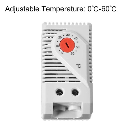 4X Mechanical Thermostat, KTO011 0-60Celsius Adjustable Compact Normally Close(N.C) Temperature Controller ,Red 1