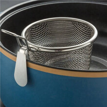 8Pcs Stainless Steel Colander Strainer Basket Food Kitchen Colander Baskets Hot Pot Frying Strainers Serving Noodle, L