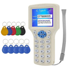 RFID NFC Smartcardlezer + 5XUID/T5577 Sleutelhanger RFID Duplicator 125K 13.56M IC/ID Sleutel Schrijver RFID Replicator Programmeur