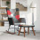 VidaXL vidaXL Schaukelstuhl mit Hocker Patchwork Stoff 2