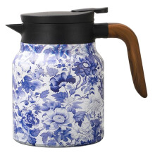 1000ml Vintage Floral Tea Stainless Steel Kettle with Infuser Tea Separation Thermal Insulation Teapot for Hot Drink C