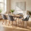 (Light Grey, Set of 4) Velvet Dining Chairs with Ergonomic Backrest, Wooden Legs - GOEURVANT 1