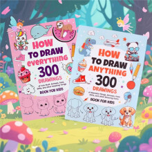 How to Draw Everything: 300 Drawings of Cute Stuff, Animals, Food, Gifts, and Other Amazing Things Book for Kids A