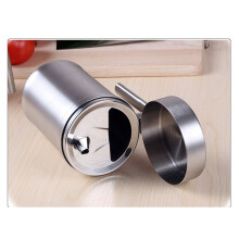 550ML Stainless Steel Olive Oil Dispenser Bottle for Kitchen, BBQ, Leakproof with Wide Mouth & Lid