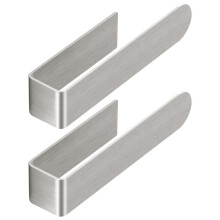 Towel Holder for Bathroom Wall Mounted, Self Adhesive Square Stick Towel Bar Wall for Kitchen Cabinet Shower(2 Pack)