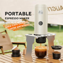 Cafetera Espresso Portátil Inalámbrica, Cafetera de Viaje, Extracción Inteligente, Calentamiento Inalámbrico de la Taza de Café