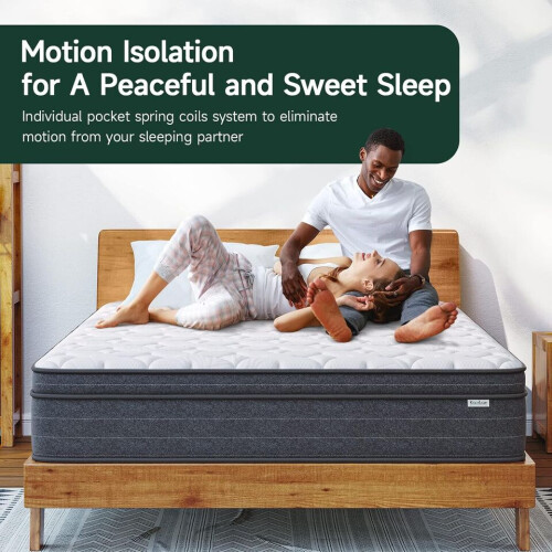 (Single) Home Soft Comfort Pocket Sprung Memory Foam Mattress Medium Firm Support 2
