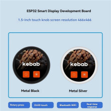Placa de Desarrollo ESP32 S3 LVGL Pantalla Táctil OLED Circular de 1,5 Pulgadas y 466 X 466 con Wifi y , Color Plateado