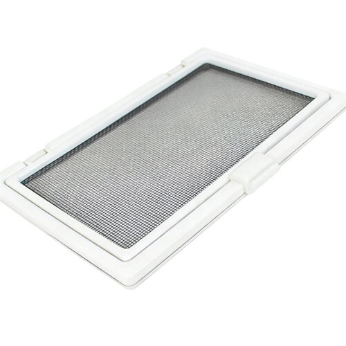 Magnetic Window Screen with Small Window, Enhanced Wind Resistance, Easy Installation White