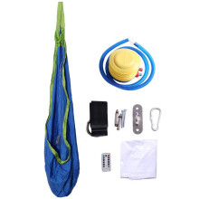 Siège de Balançoire Lumineux pour Enfants, Balançoire Sensorielle Thérapeutique, Balançoire au Plafond, Hamac en Tissu Réglable Bleu