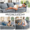 265CM Chenille Sofa 3-Seater Modern Comfy Couch 7