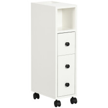Slimline Bathroom Storage Cabinet - White