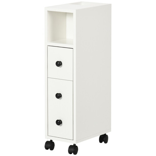 Slimline Bathroom Storage Cabinet - White 1