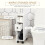 Slimline Bathroom Storage Cabinet - White 6
