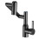 Stainless Steel Universal Rotation Faucet Ceramic Disc Valve Core Temperature Display Digital(Black) 1