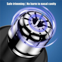 Electric Ear Nose Trimmer 360 Degree Rotation Rechargeable Maintenance Display for Men Portable Nose Hair Groomer Black