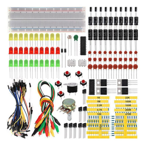 Electronics DIY Learning Kit for  Basic Components for Electronics Enthusiasts