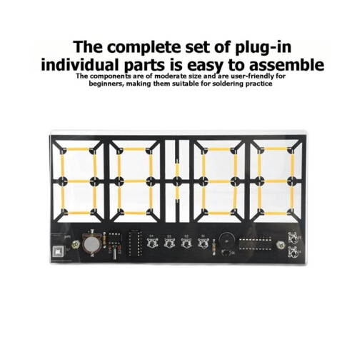 DIY Electronic Clock Kit DIY Electronic Digital Clock Soldering Kit 4-Digit LED Digital Tube for Desktop Display Module