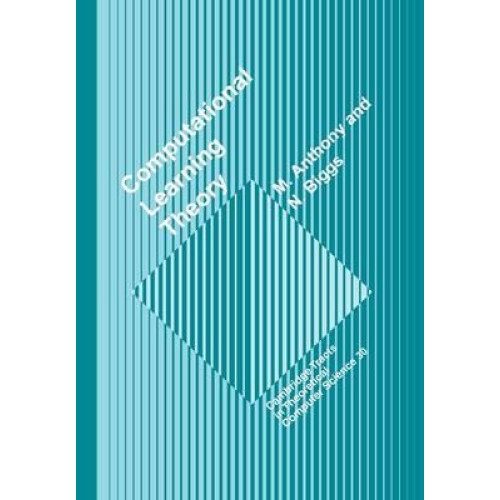 Computational Learning Theory by M. H. G. Anthony Paperback Book