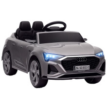 Audi Q8 e-tron Sportback Licensed 12V Ride on Car w/ Remote, 4 Spring Suspension Wheels, Headlamps, Music, Horn - Grey