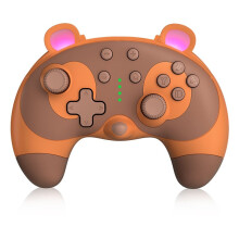 Gamepad met Dubbele Bedieningsmodus, 6-Assige Gyroscoop, Dubbele Vibratie en Macroprogrammering, Draadloze Gamecontroller met Grote Capaciteit