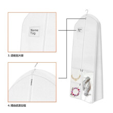 72" Wedding Dress Garment Bag with 10'' Gusseted Dress Bags for Gowns Long 4 Pockets Dress Cover for Women