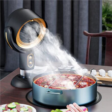 Hotte de Cuisine Portable de Table avec Filtre à Air Rechargeable, Ventilateur D'Extraction pour Barbecue et Marmite, Idéale pour la Cuisson en