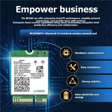 WiFi 7 BE200 Wireless Network Adapter Tri-Band 8774Mbps Bluetooth5.4 WiFi Network Card with PCI-E Adapter Board