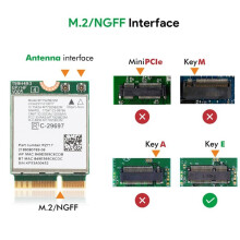 MT7925 WiFi 7 Wireless Card 5.4 Tri-Band 6500Mbps 802.11be Laptop Network Adapter for Laptop Windows 11 Linux