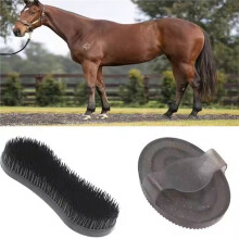 5-Piece Horse Grooming Kit Complete Care Set with Comb Body Brush Hoof Pick & More for Horses Ponies