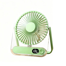 High Speed Cooling Fan Portable USB Rechargeable Desk Fan Multi Function Handheld Wall for Kitchen Bedroom Green