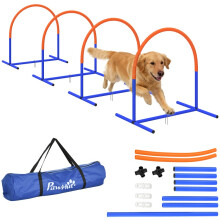 Four-Piece Portable Dog Agility Equipment - Blue