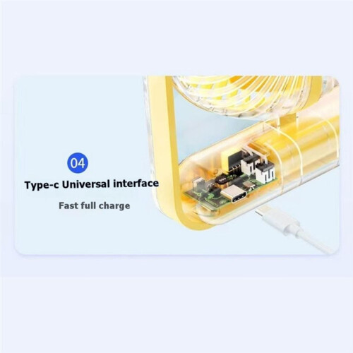 High Speed  Cooling Fan Portable USB Rechargeable Desk Fan Multi Function Handheld Wall for Kitchen Bedroom Green 1