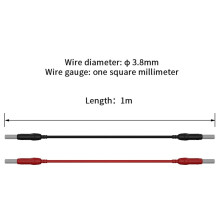 QSS 4MM Intrekbare Veiligheidstestkabel met Banaanstekker Naar Banaanstekker, Rood/Zwart, 1 Meter, Vernikkelde Koperen Banaanstekker Q.70019