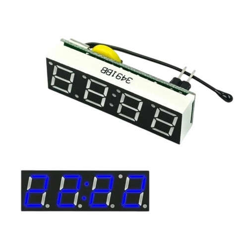 RX8025T 3 in 1 LED Digital Clock Temperature Voltage Module  Thermometer Voltmeter Board  5V-30V