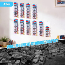 10 Pack Clear Model Car Display Case , for Diecast Blister, Toy Storage Organizer Wall Mount Display Case
