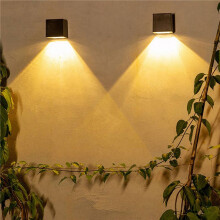 2X Solar Light -Outdoor Garden Square Wall Lamp Sunlight Sensor Waterproof Courtyard Yard Balcony Fence Decoration Lamp