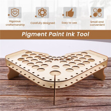 81 Loch Holz Pigment Flasche Speicher Organisator Farbe Paint Tinte Pinsel StäNder Rack Modular Halter Schule