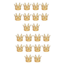 20 Pcs Ou Gâteau Topper Minuscule Bébé Petite Couronne de Diadème Strass pour Arrangements Floraux Douche Anniversaire Mariage Décor
