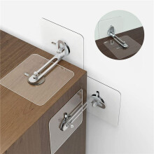 Ancrages Muraux pour Meubles, Ancrages Anti-Basculement pour Meubles Sans Perceuse, Ancrages Muraux Adhésifs pour Meubles pour Bébé 12 Pièces
