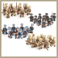 40pcs War II the British and German armies Desert Military Sodiers Weapons Minifigures Kids Toys Gifts Fit Lego
